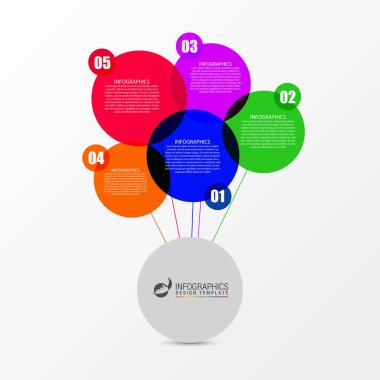 Konuşma balonu Infographic şablonu. İş kavramı. Vektör