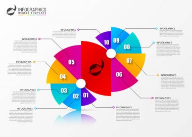 Soyut modern spiral infographics seçenekleri afiş. Vektör