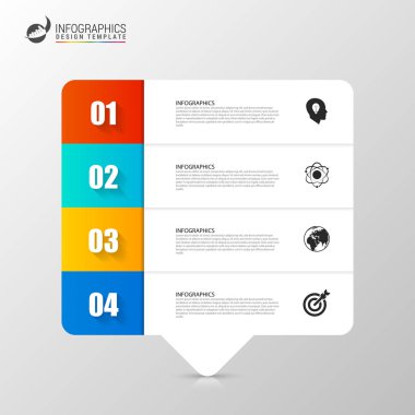 Daire infographics. Diyagramı şablonu. Vektör çizim