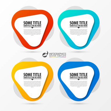 Infographic şablonu. 4 seçenekleri ile iş kavramı. Vektör