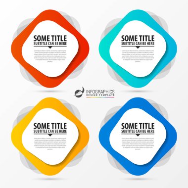 Infographic şablonu. 4 seçenekleri ile iş kavramı. Vektör