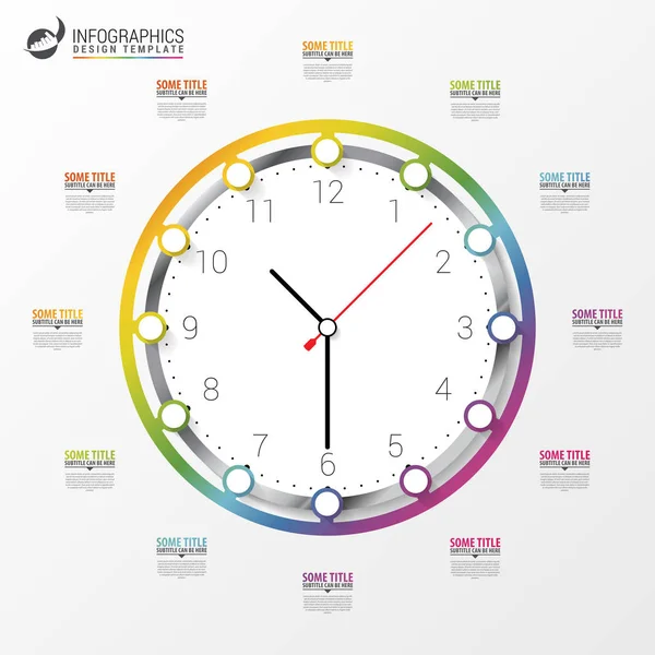 Modern iş zaman yönetimi infographics planlama. Vektör — Stok Vektör