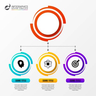 Daire infographics. Diyagramı şablonu. Vektör çizim