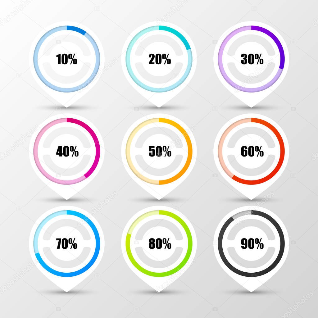Percentage Diagram Presentation. Infographic design template. Ve
