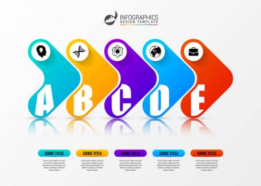 Zaman çizelgesi infographics. Modern tasarım şablonu ile okları