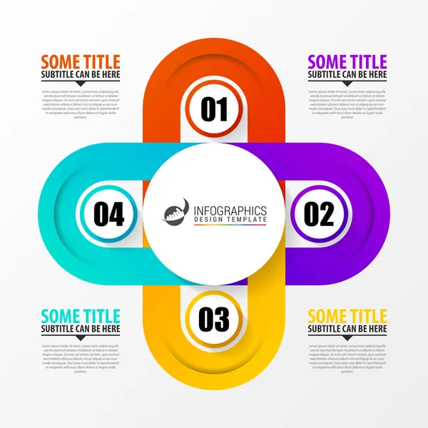 Concetto infografico con icone. Modello per diagramma. Vettore — Vettoriale Stock