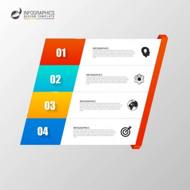 Infographic kavramı. Diyagramı şablonu. Vektör çizim