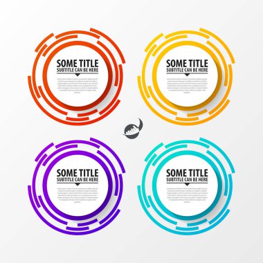 Infographic şablonu. 4 seçenekleri ile iş kavramı. Vektör