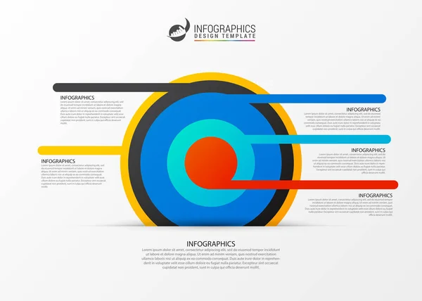 Business target marketing concept. Infographics template. Vector — Stock Vector