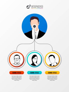 Infographic tasarım insanlarla. Modern iş şablonu
