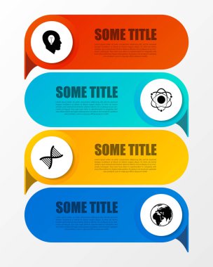 Infographic şablonu. 4 adımlar ile iş kavramı. Vektör