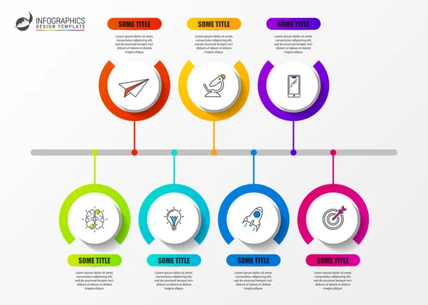 Infographic design template. Timeline concept with icons. Vector — Stock Vector