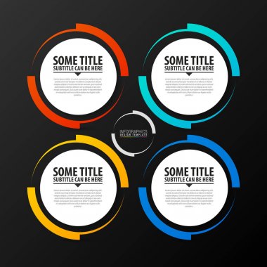 Daire Infographic. Diyagramı şablonu. Vektör çizim