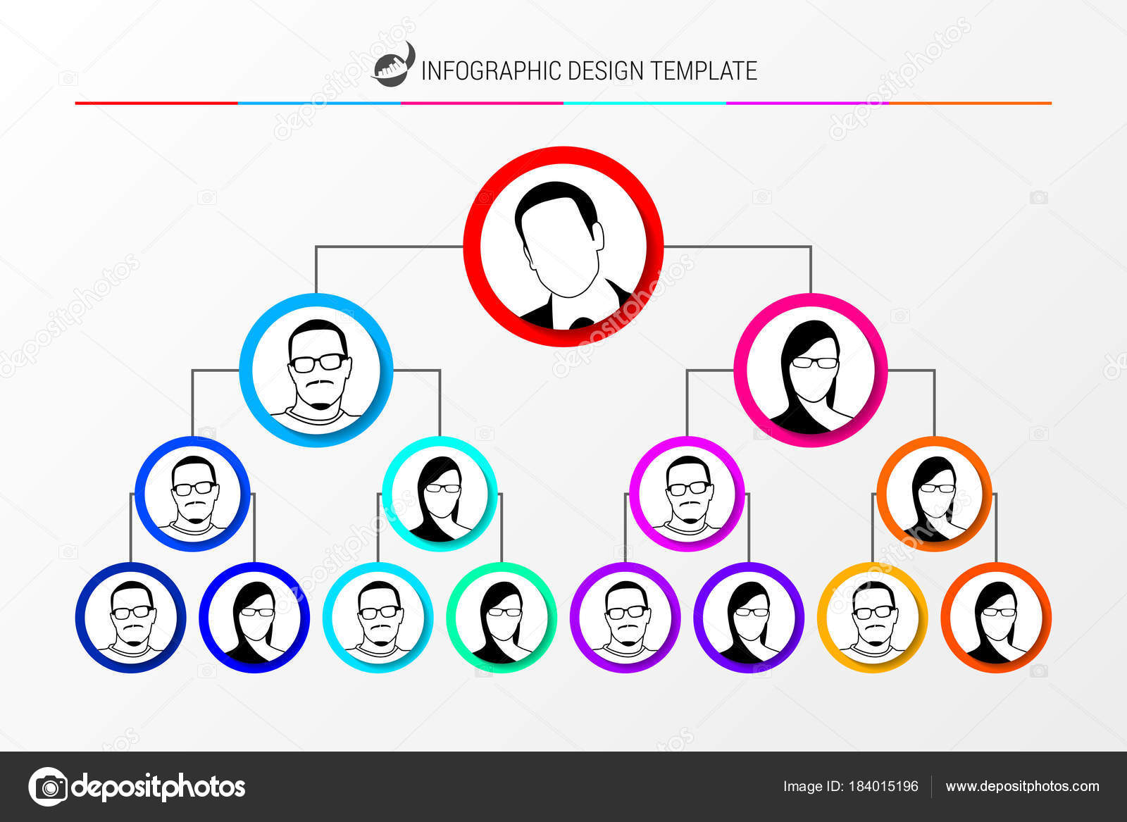 Organization Chart Template Vector