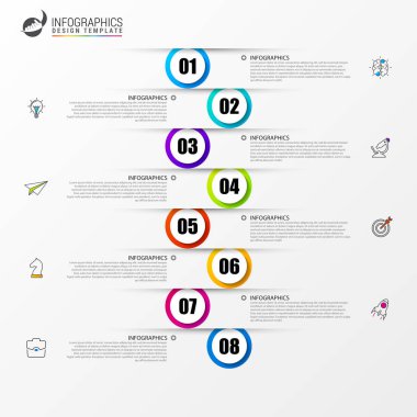 Zaman çizelgesi. Infographic tasarım şablonu. İş kavramı. Vektör