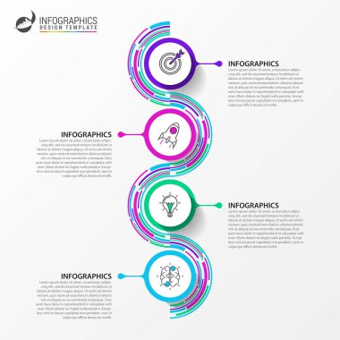 Zaman çizelgesi. Infographic tasarım şablonu. İş kavramı. Vektör