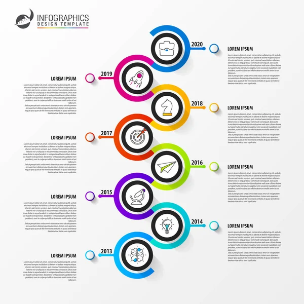 Linha do tempo. Modelo de design infográfico. Conceito de negócio. Vetor — Vetor de Stock