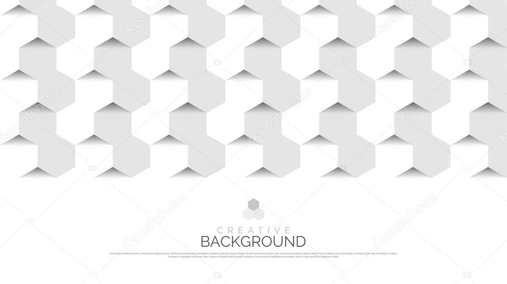 Abstract background in modern style. Hexagons concept. Vector