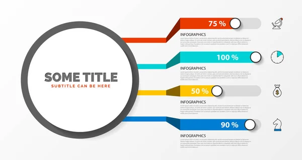 Plantilla de diseño infográfico. Concepto creativo con 4 pasos — Archivo Imágenes Vectoriales