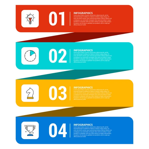 Infographic tasarım şablonu. 4 adımlar ile yaratıcı kavramı — Stok Vektör