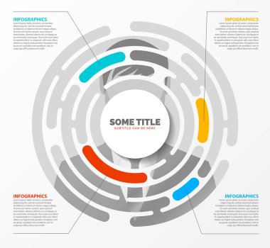 Infographic tasarım şablonu. 4 adımlar ile yaratıcı kavramı