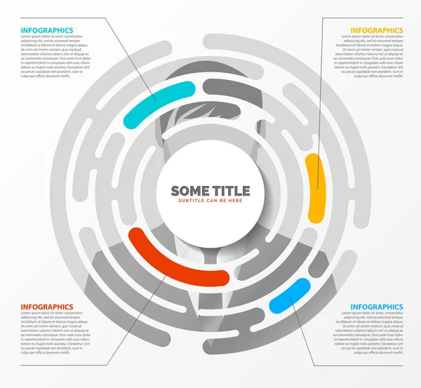 Infographic tasarım şablonu. 4 adımlar ile yaratıcı kavramı