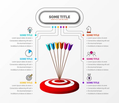 Infographic tasarım şablonu. 6 adımlar ile yaratıcı kavramı