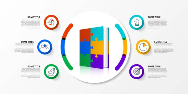 Modello Progettazione Infografica Concetto Creativo Con Passaggi Può Essere Utilizzato — Vettoriale Stock