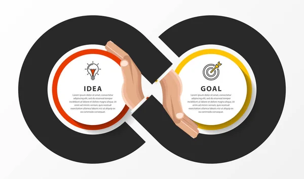 Modelo Design Infográfico Conceito Criativo Com Passos Pode Ser Usado — Vetor de Stock