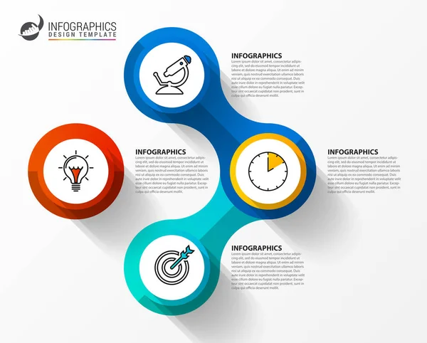 Modèle Conception Infographie Concept Créatif Étapes Peut Être Utilisé Pour — Image vectorielle