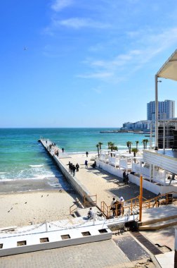 Arcadia Plajı görüntülemek, Karadeniz / Arcadia iskelede beach, Odessa, Ukrayna