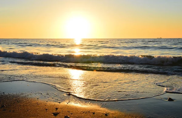 Salida Del Sol Dorada Sobre Mar Negro Mañana Mar Negro — Foto de Stock