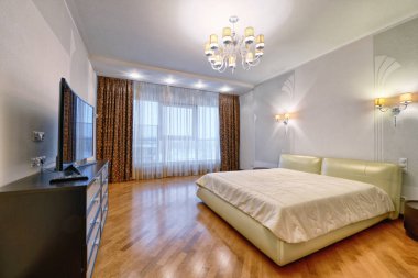 iç tasarım güzel yatak odasında lüks ev 