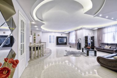 Modern iç mekan tasarımları oturma odası, kentsel gayrimenkul