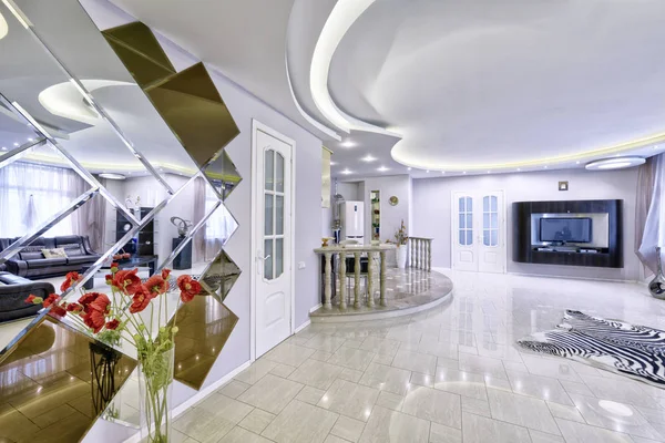 Modern interior design living room, urban real estate