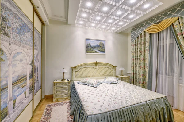 Iç tasarım yatak odası — Stok fotoğraf