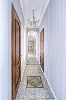 Rusya, Moskova - koridorda yeni bir daire iç tasarım.