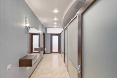 Rusya, Moskova - koridorda yeni bir daire iç tasarım.