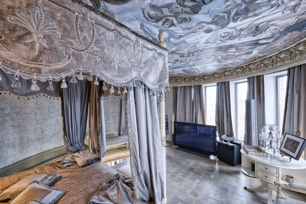Rusia Región Moscú Dormitorio Interior Una Nueva Casa Lujo —  Fotos de Stock