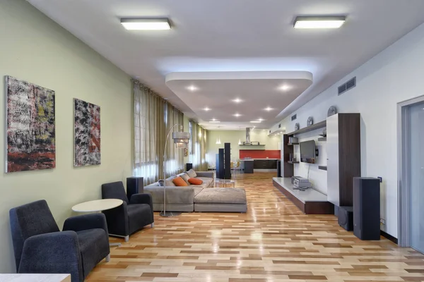 Soggiorno Interno Casa Moderna — Foto Stock