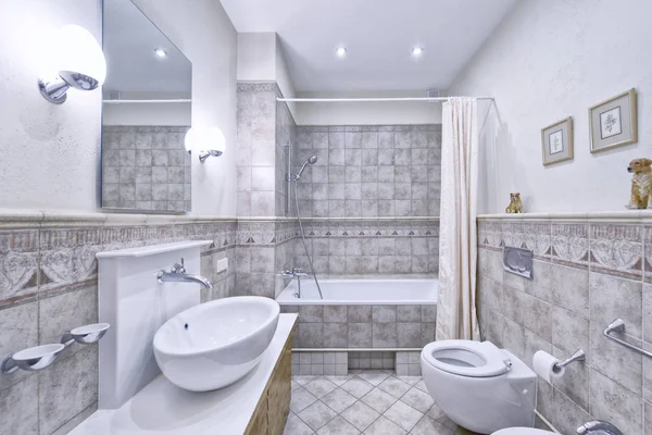 Intérieur Moderne Salle Bain Dans Nouvelle Maison — Photo