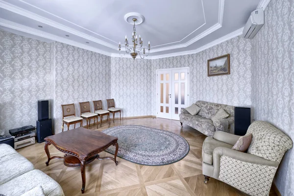 Rusland Moskou Modern Interieur Woonkamer Stedelijk Vastgoed — Stockfoto