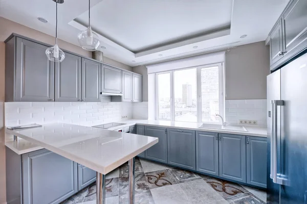 Interior Design Modern Kitchen New House — Stock Photo, Image