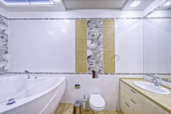 Moderní Interiér Koupelny Novém Domě — Stock fotografie