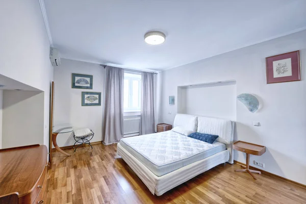 Russland Moskau Moderne Innenarchitektur Schlafzimmer Stadt Immobilien — Stockfoto