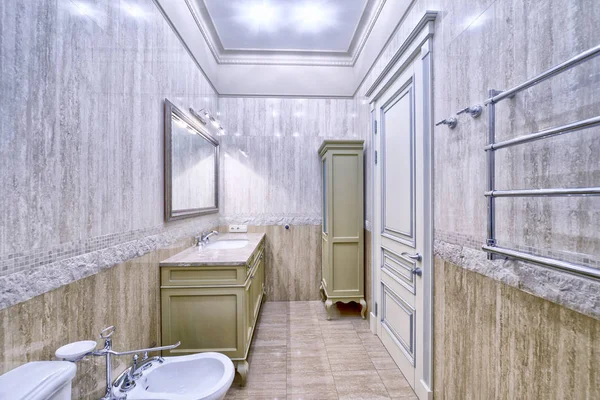 Interior Moderno Del Baño Nueva Casa — Foto de Stock