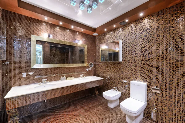 Design Interiéru Stylové Koupelny Luxusní Dům — Stock fotografie