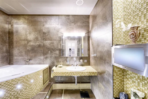 Intérieur Moderne Salle Bain Dans Nouvelle Maison — Photo