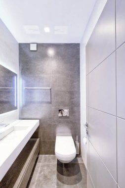 Yeni ev banyo modern iç.