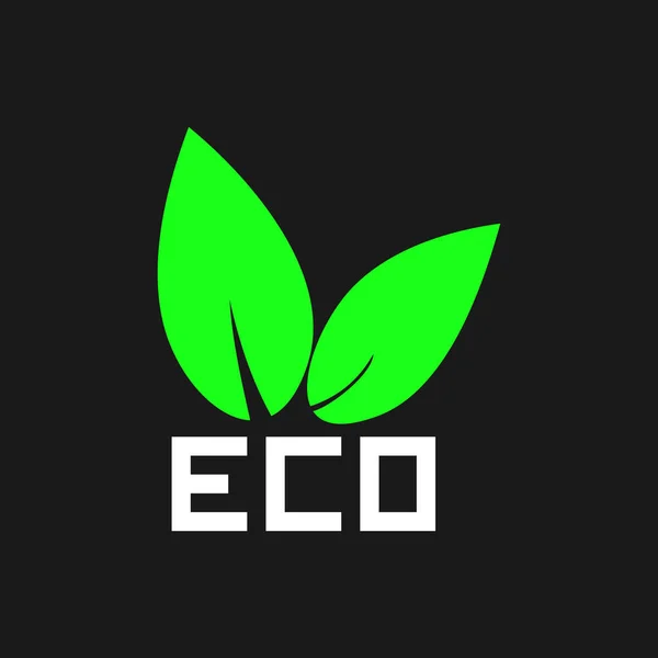 Logo Eco Leaf. Vettore — Vettoriale Stock